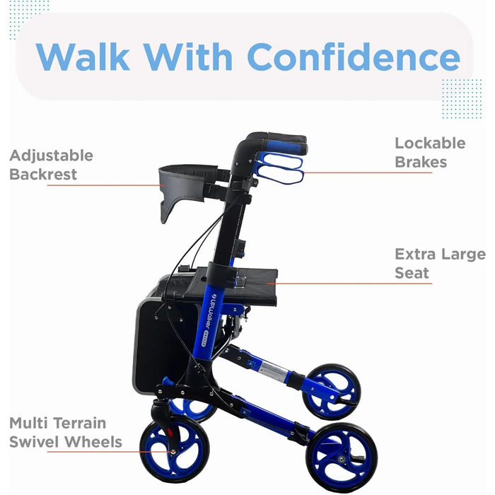 Journey Upwalker Breeze Rollator Walker - Side View