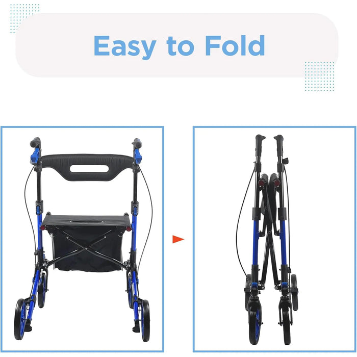 Journey Upwalker Breeze Rollator Walker Folding Feature