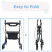 Journey Upwalker Breeze Rollator Walker Folding Feature