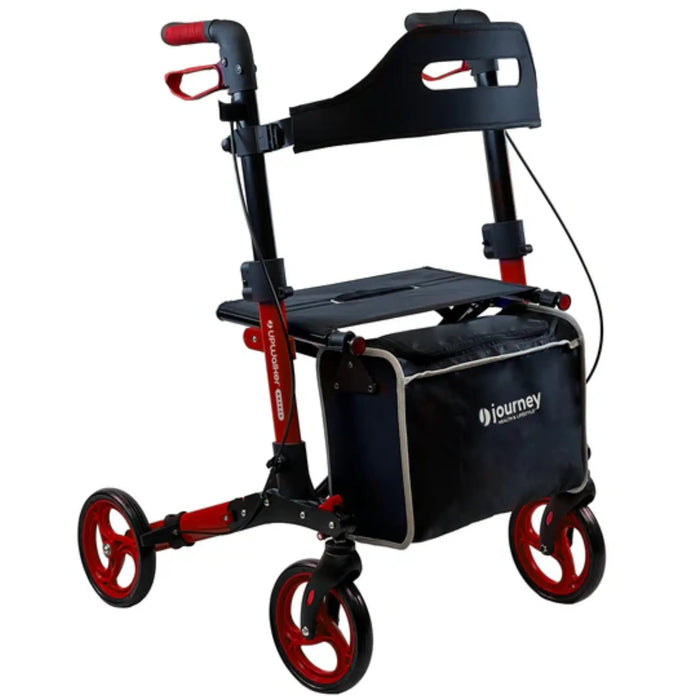 Journey Upwalker Breeze Rollator Walker - Red