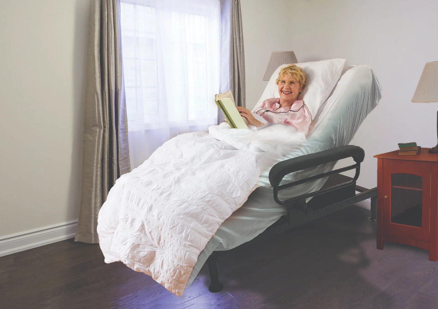 IT’S A “SIT-UP BED”