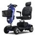 Metro Mobility Max Plus 4-Wheel Mobility Scooter - Side View Blue