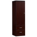 MeMedacure Contemporary Wardrobe in mahogany finish, angled view