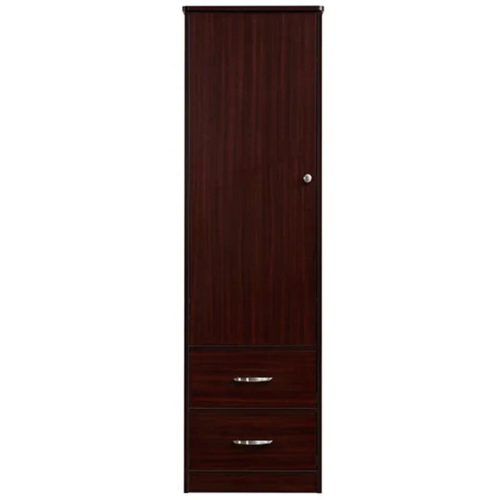 MeMedacure Contemporary Wardrobe in mahogany finish, front view
