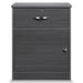 Medacure Contemporary Collection 1 drawer Nightstand with Lock in coastal grey finish