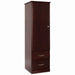 Medacure Hamilton 1 Door 2 Drawer Wardrobe in mahogany finish