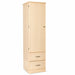 Medacure Hamilton 1 Door 2 Drawer Wardrobe in maple finish