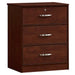 Medacure Contemporary 3 Drawer Dresser with Lock angled view in cherry finish