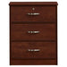 Medacure Contemporary 3 Drawer Dresser with Lock front view in cherry finish