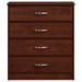 Medacure Contemporary 4 Drawer Chest with Lock front view in Cherry finish