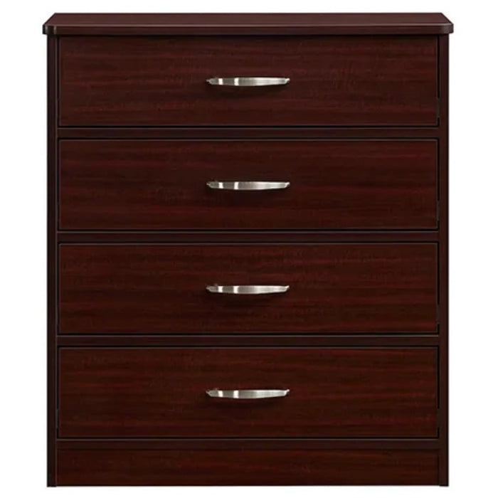 Medacure Contemporary 4 Drawer Chest with Lock front view in Mahogany finish