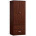 Medacure Contemporary 2 Door 2 Drawer Wardrobe angled view in cherry  finish