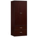 Medacure Contemporary 2 Door 2 Drawer Wardrobe angled view in mahogany finish