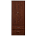 Medacure Contemporary 2 Door 2 Drawer Wardrobe front view in cherry finish