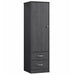Medacure Contemporary Wardrobe in coastal grey finish, angled view