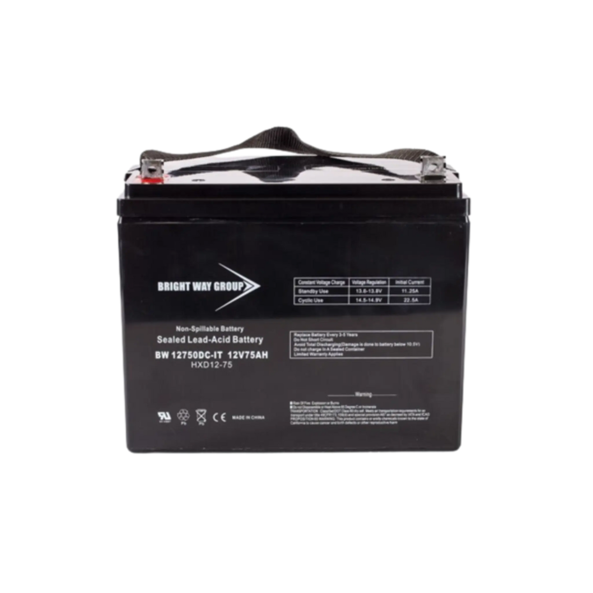 Merits Bright Way Group(BWG) 12V 75 Ah Battery