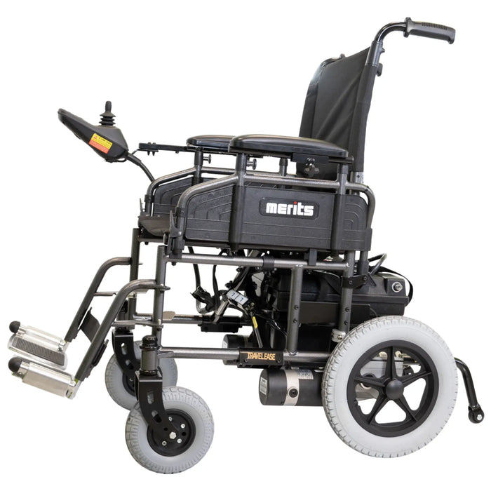 Travel Ease Commuter Folding Power Wheelchair by Merits Side View
