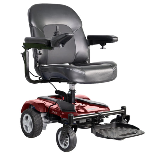 Merits EZ-GO Lightweight Portable Power Wheelchair- P321 - Red