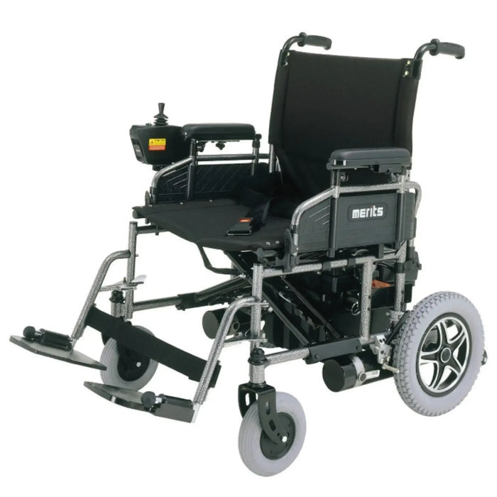 Merits Travel-Ease 22 Bariatric Folding Power Wheelchair - P181 - Heavy Duty Foldable Wheelchair