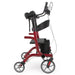 Mobo Medical Upright Folding Rollator Walker - Side Red