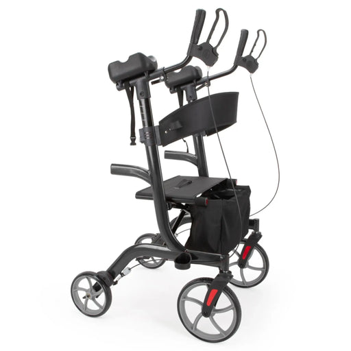 Mobo Medical Upright Folding Rollator Walker - Black