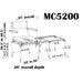 NuProdx MC5200 Stationary Commode and Tub Transfer Dimensions