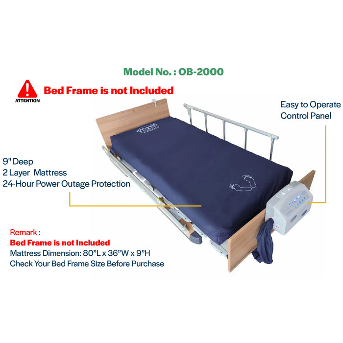 ObboMed OB-2000 9” Alternating Pressure Standard Air Mattress(LAL)