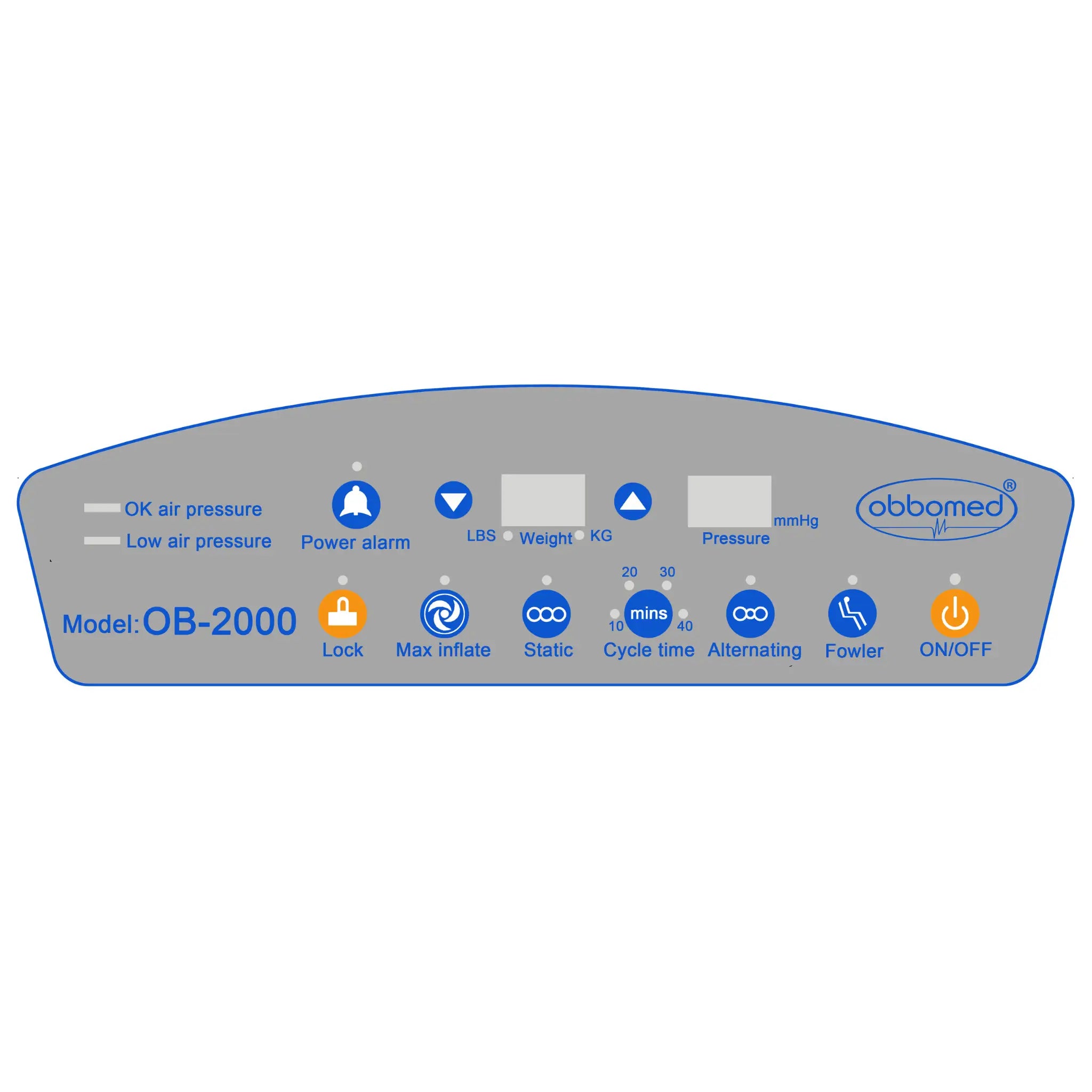 ObboMed OB-2000 9” Alternating Pressure Standard Air Mattress(LAL)