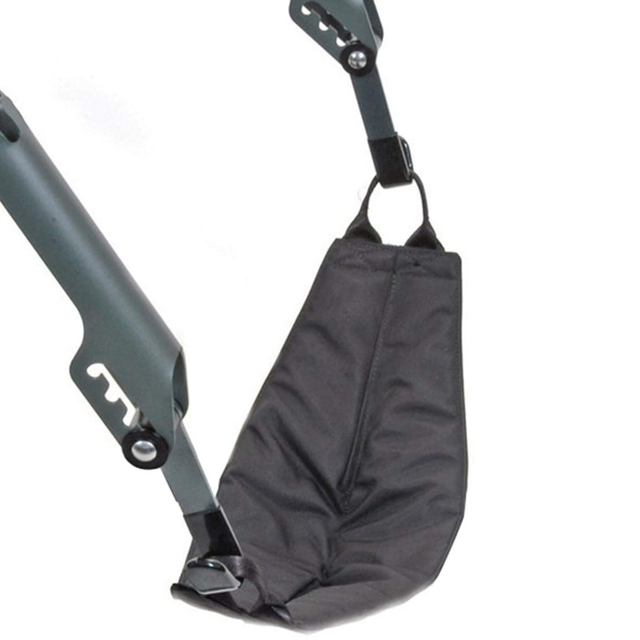 Small padded lifting strap is 9”Wx25”L (23x64cm).
