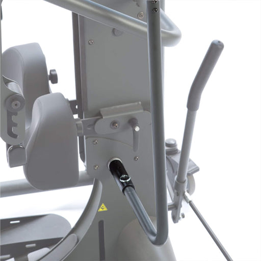 The removable actuator handle has a pull pin design so the handle removes at the actuator to allow for easier transfers and transport.