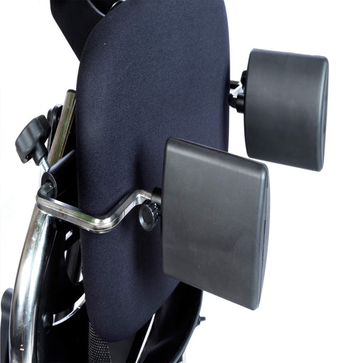 Keeps the hips in symmetrical alignment. Adjustable from 7″-13″ (18-33cm) with fore/aft 4″ (10cm). Pad size is 4.5″x4″ (11x10cm). For planar pads only