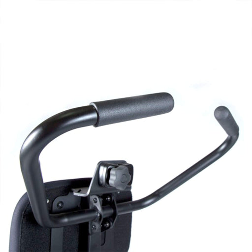 Makes pushing the stander easier for the caregiver and also aids in lifting and lowering the child. Required for dual control.