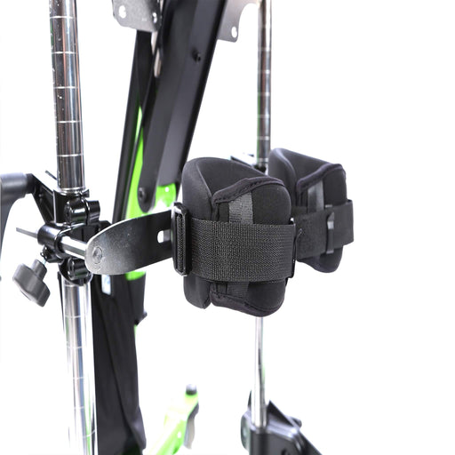 Posterior Knee Pads with Straps – 5″ (pair, inside width)  The Posterior Knee Pads provide an alternative support option to the Multi-adjustable Knee Pads. This option provides anterior knee support with the strap and posterior knee support with the pad.  The posterior knee pads provide fore and aft adjustment accommodating contractures or tightness and the buckle simplifies securing the knee.  