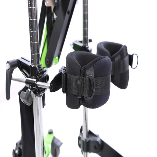 Posterior Knee Pads with Straps – 8″ (pair, inside width)  The Posterior Knee Pads provide an alternative support option to the Multi-adjustable Knee Pads. This option provides anterior knee support with the strap and posterior knee support with the pad.  The posterior knee pads provide fore and aft adjustment accommodating contractures or tightness and the buckle simplifies securing the knee.  