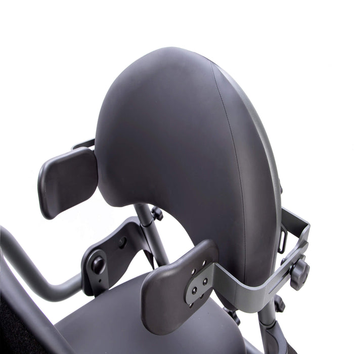 Multiple adjustments, removable for transferring. Depth range is 3” (8cm). Height range is 4”-12″ (10-30cm). Pad size is 4”x6” (10x15cm). Back and accessories mounting bracket required.