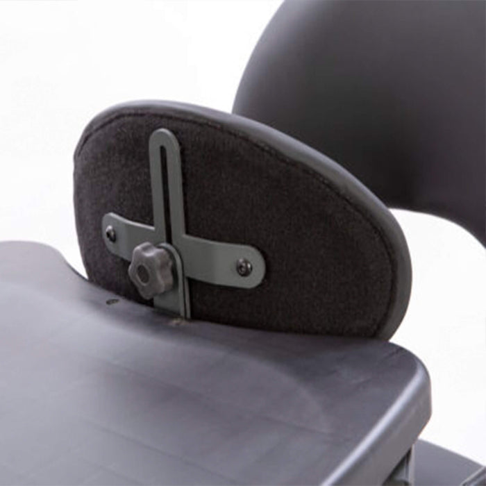 Attaches to tray or no-tray bracket to provide anterior support. Replaces standard chest pad. Oval pad is 9.5”Hx15”W (24x38cm). 6” (15cm) adjustable height. Not available with elbow pad.