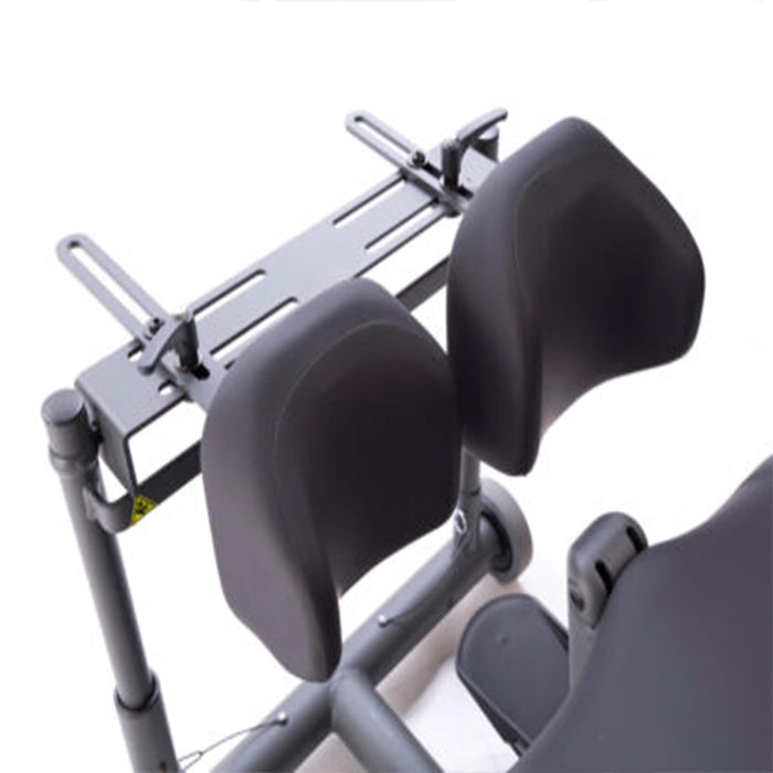 Width range from center to center is 9”-13.5” (24-34cm). Depth range from front of seat is 1”-7.5” (3-19cm). Height range is +5” to -5.25” (+13 to -13cm) from seat pivot.