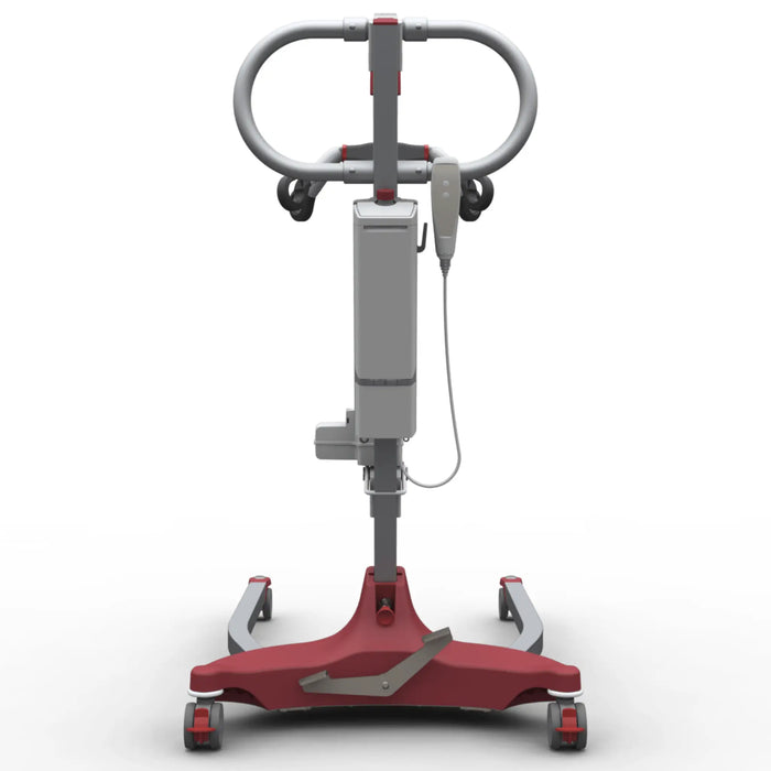 POWEO Urban Low Base Lightweight Foldable Electric Patient Lift Front View Close Leg