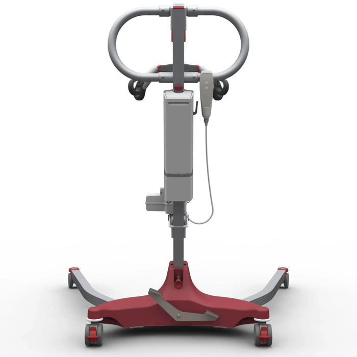 POWEO Urban Low Base Lightweight Foldable Electric Patient Lift Front View Open Leg