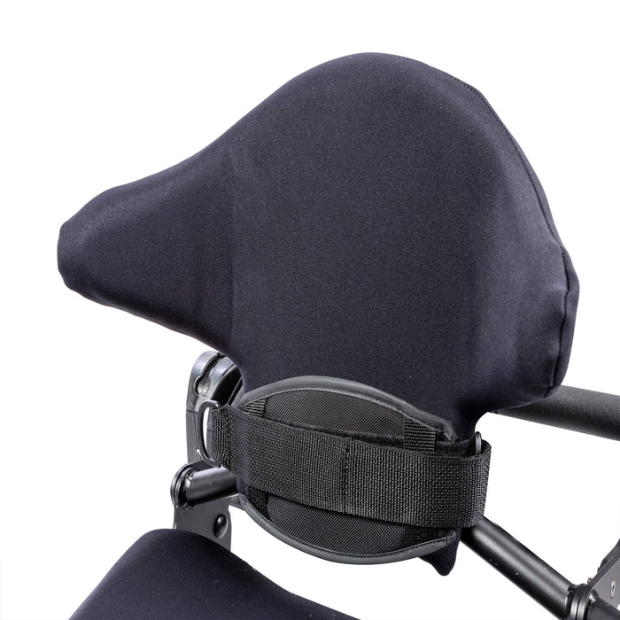 Cushion size is 6”Hx10”W (15x25cm) Depth range is +1” to -2.75” (+2 to -7cm) from backrest. Maximum height from seat is 24” (61cm).