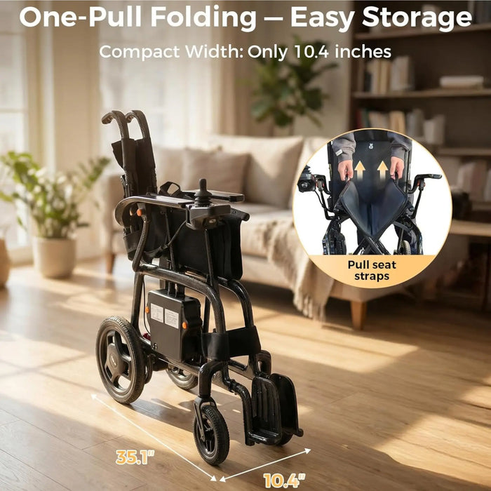 Paiseec Q5 Carbon Fiber Electric Wheelchair shown how to fold