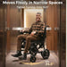 Paiseec Q5 Carbon Fiber Electric Wheelchair turning radius