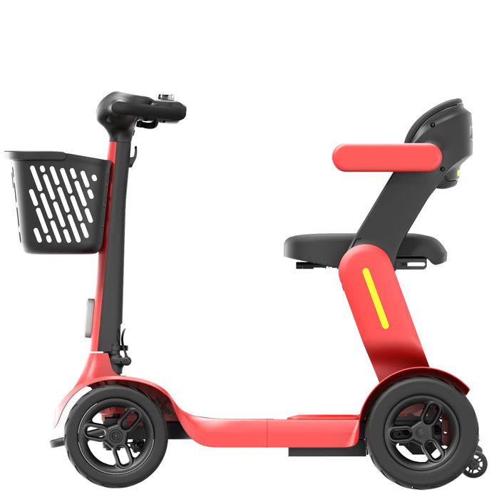 Paiseec S3 Foldable Mobility Scooter - Red Side View