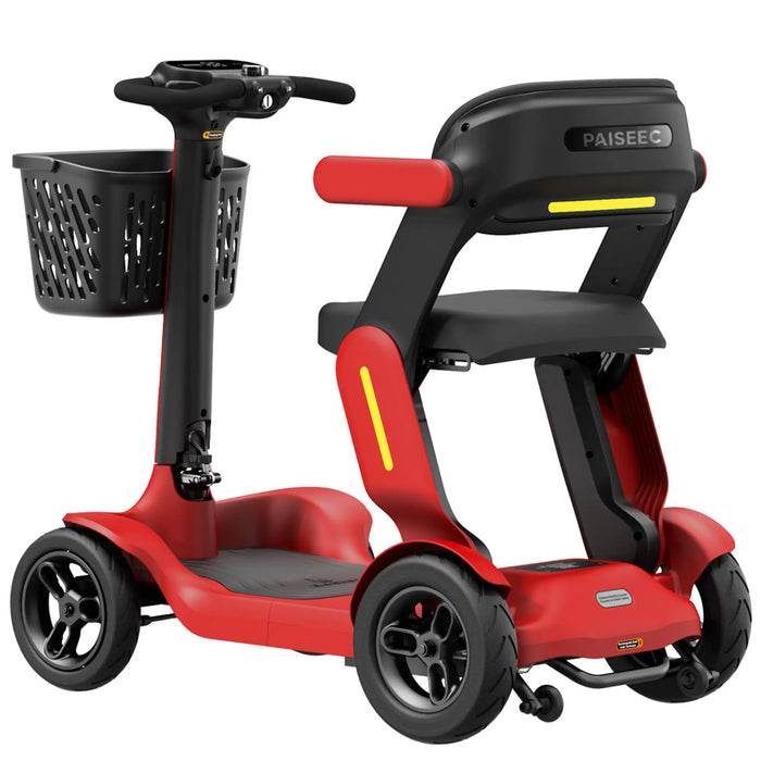 Paiseec S3 Foldable Mobility Scooter - Red Back