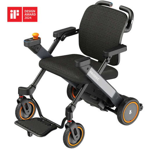 Paiseec W3 3-in-1 Electric Wheelchair New Wheel -Grey