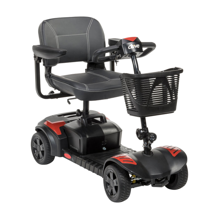 Phoenix LT 4-Wheel Scooter red on white background