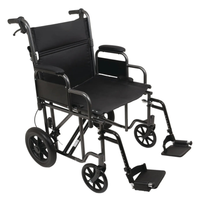 ProBasics Bariatric Steel Transport Wheelchair with 12" Rear Wheels