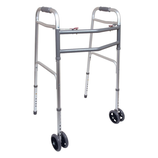 ProBasics Bariatric Two-Button Folding Walker with Wheels