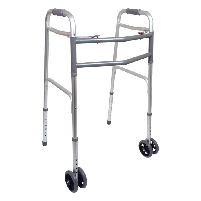 ProBasics Bariatric Two-Button Folding Walker with Wheels