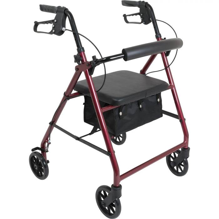 ProBasics Rollator Walker - Lightweight Rollator - Burgundy Frame